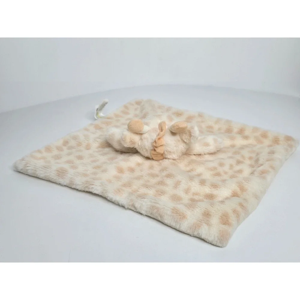 Kelly Toy Baby Beige Giraffe Rattle Security Blanket Lovey Plush Animal